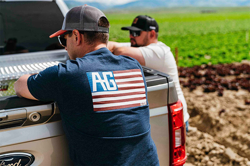 American shirt flag shirt rancher farmer work truck work shirt