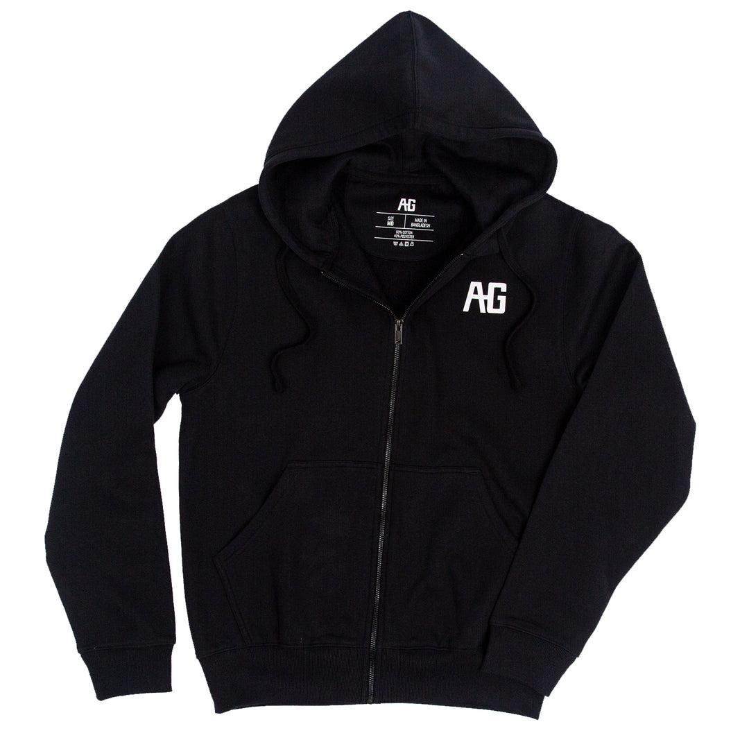 black full zip ag hoodie farm jacket ranch jacket cotton hoodie