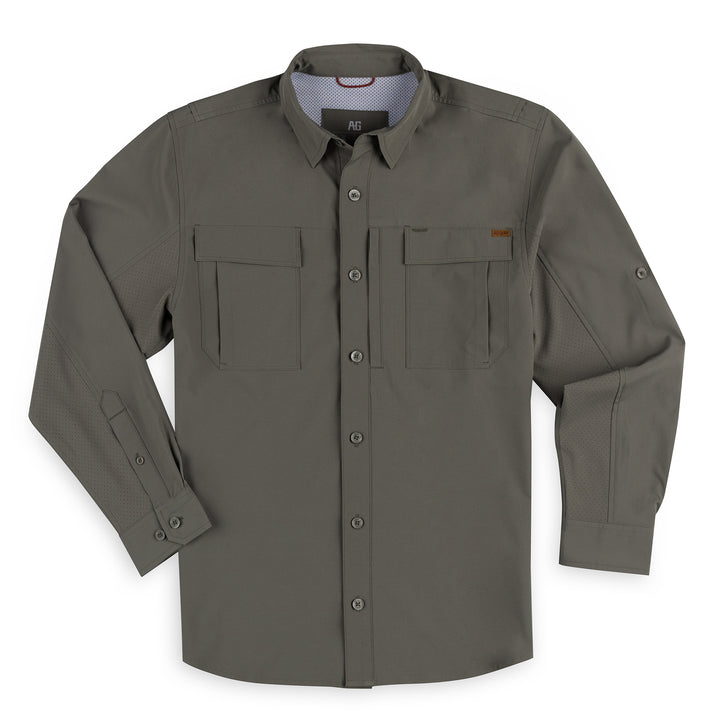 haybaler breathable farm shirt work shirt ranch shirt cape back UPF30 earth