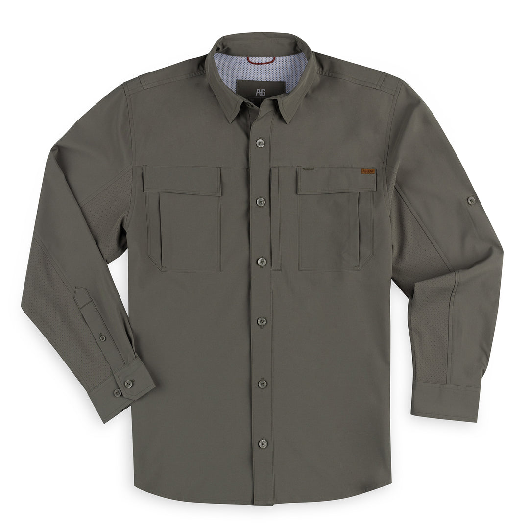 haybaler breathable farm shirt work shirt ranch shirt cape back UPF30 earth