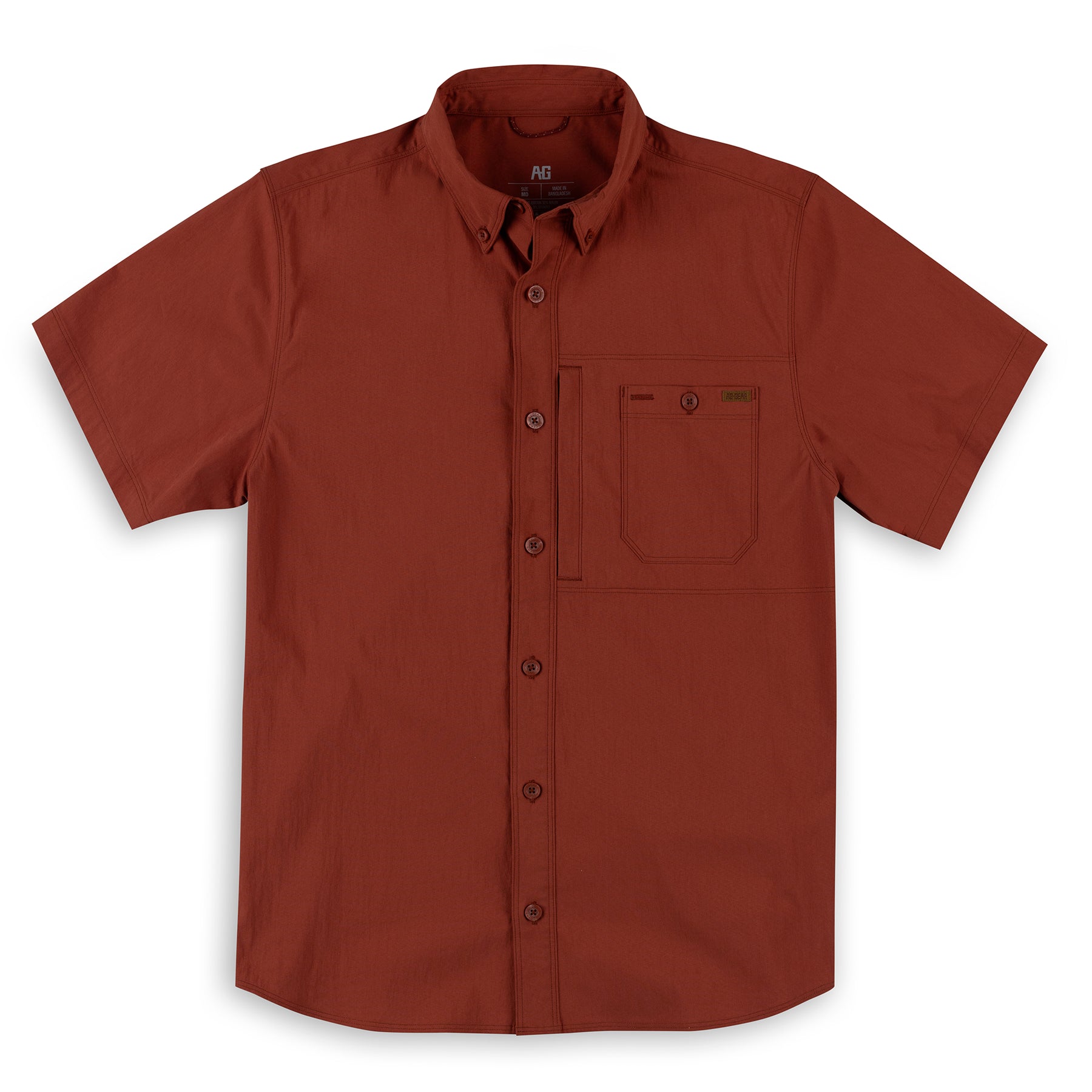 Cotton Farm Shirt, Durable, Water Resistant, Classic Fit, Ranch Shirt Brick / MD