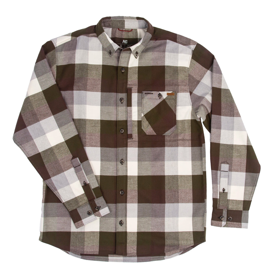 harvester flannel cotton farm shirt ranch shirt soft green