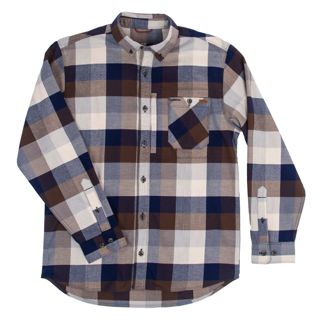 harvester flannel cotton farm shirt ranch shirt soft blue