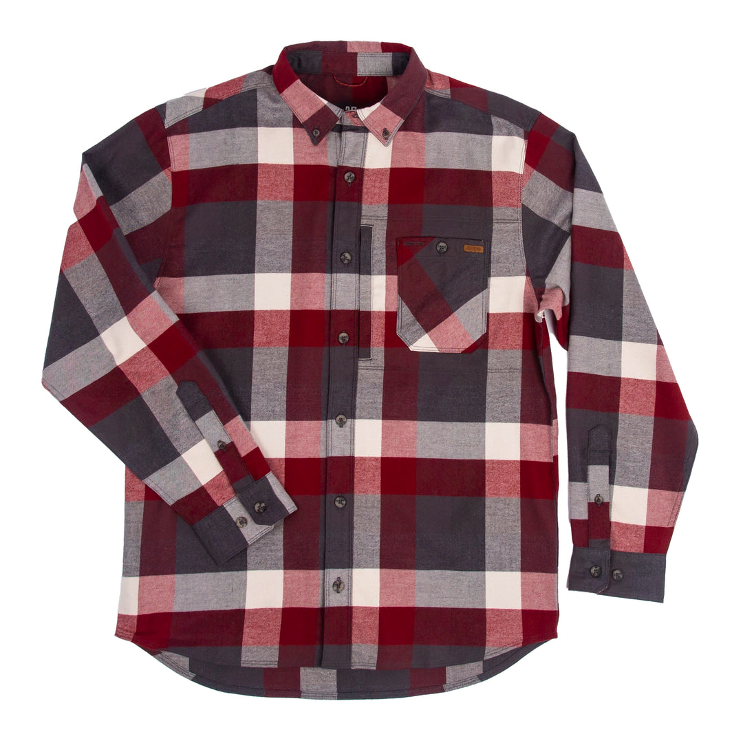 harvester flannel cotton farm shirt ranch shirt soft red