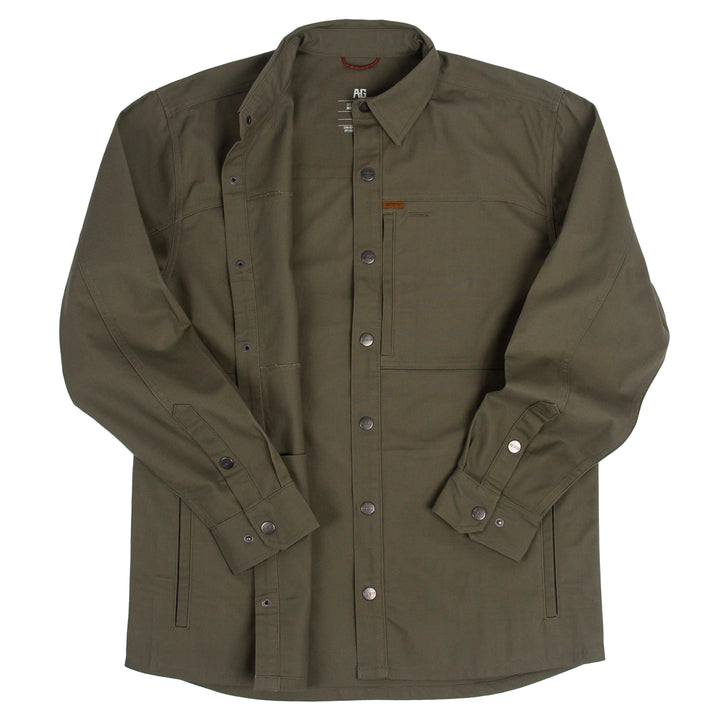 farmhand cotton overshirt shirt jack button farm jacket ranch jacket moss