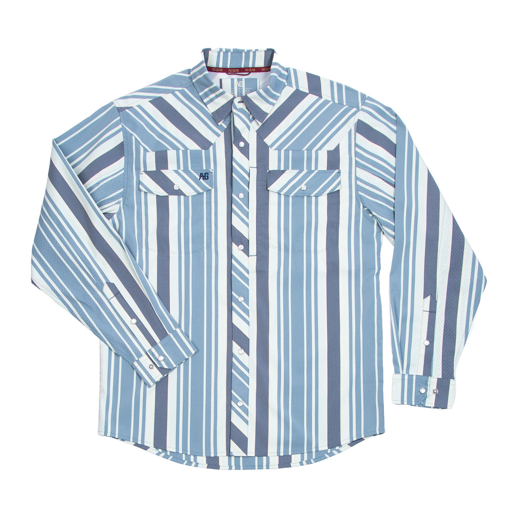Stockyard Long Sleeve - Mirror Stripe Titanium Blue