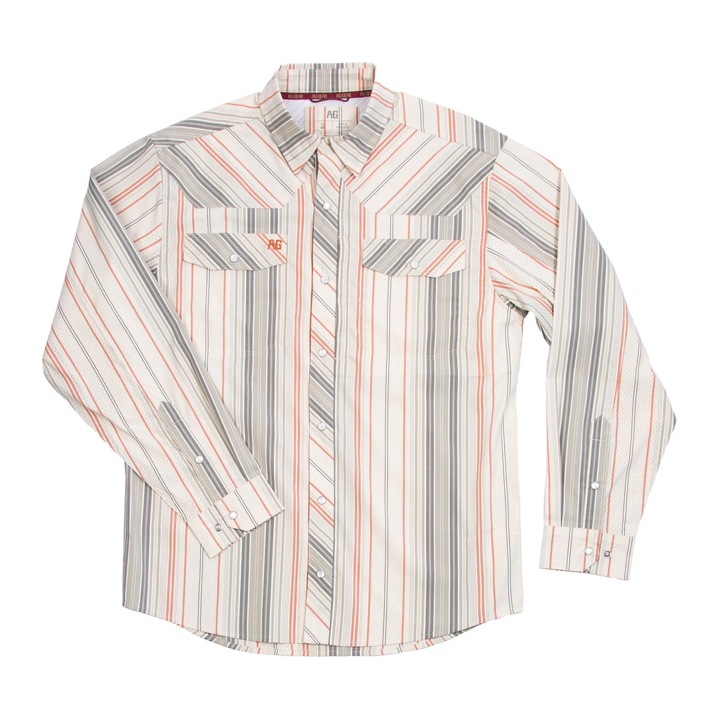 Stockyard Long Sleeve - Ombre Stripe Brick