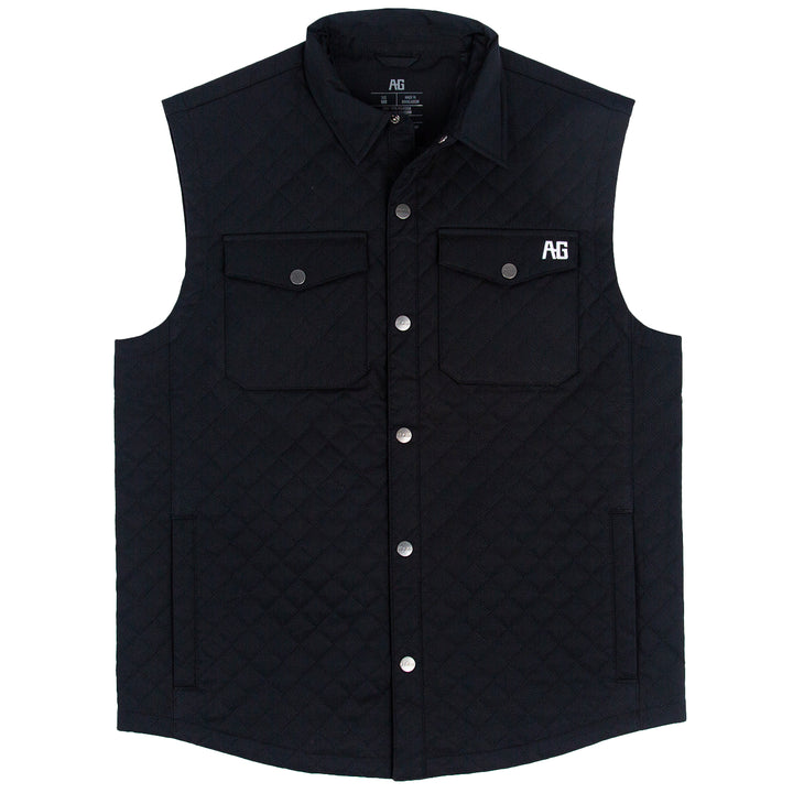 silo vest quilted windproof farm vest ranch vestclassic style black