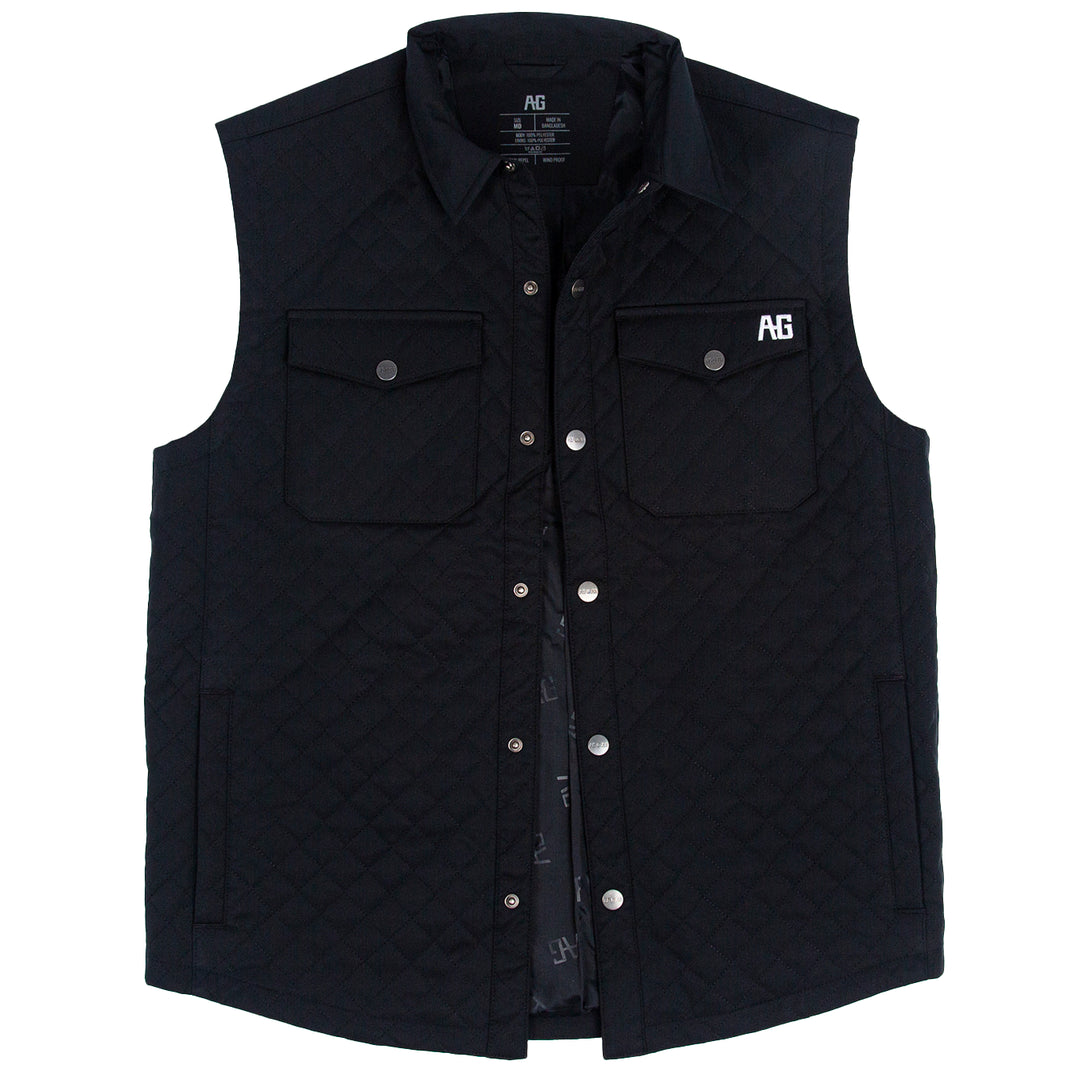 silo vest quilted windproof farm vest ranch vestclassic style black