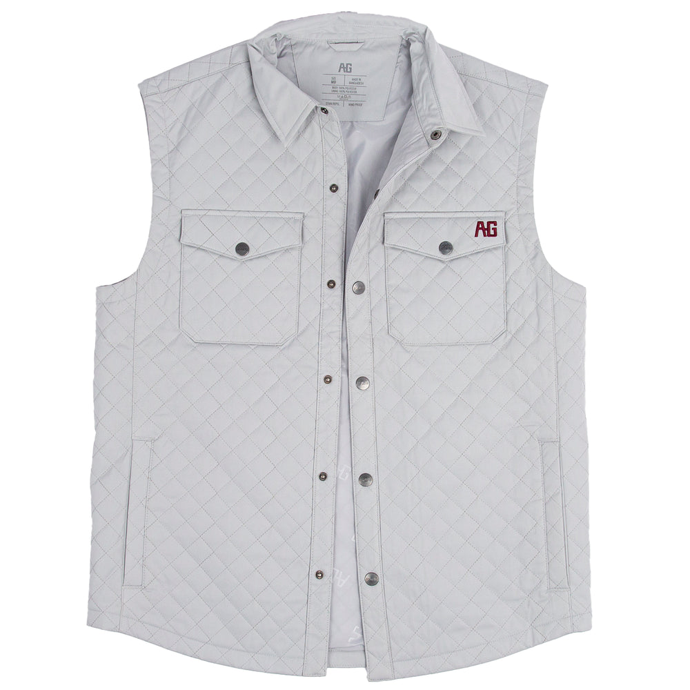 silo vest quilted windproof farm vest ranch vest classic style light grey