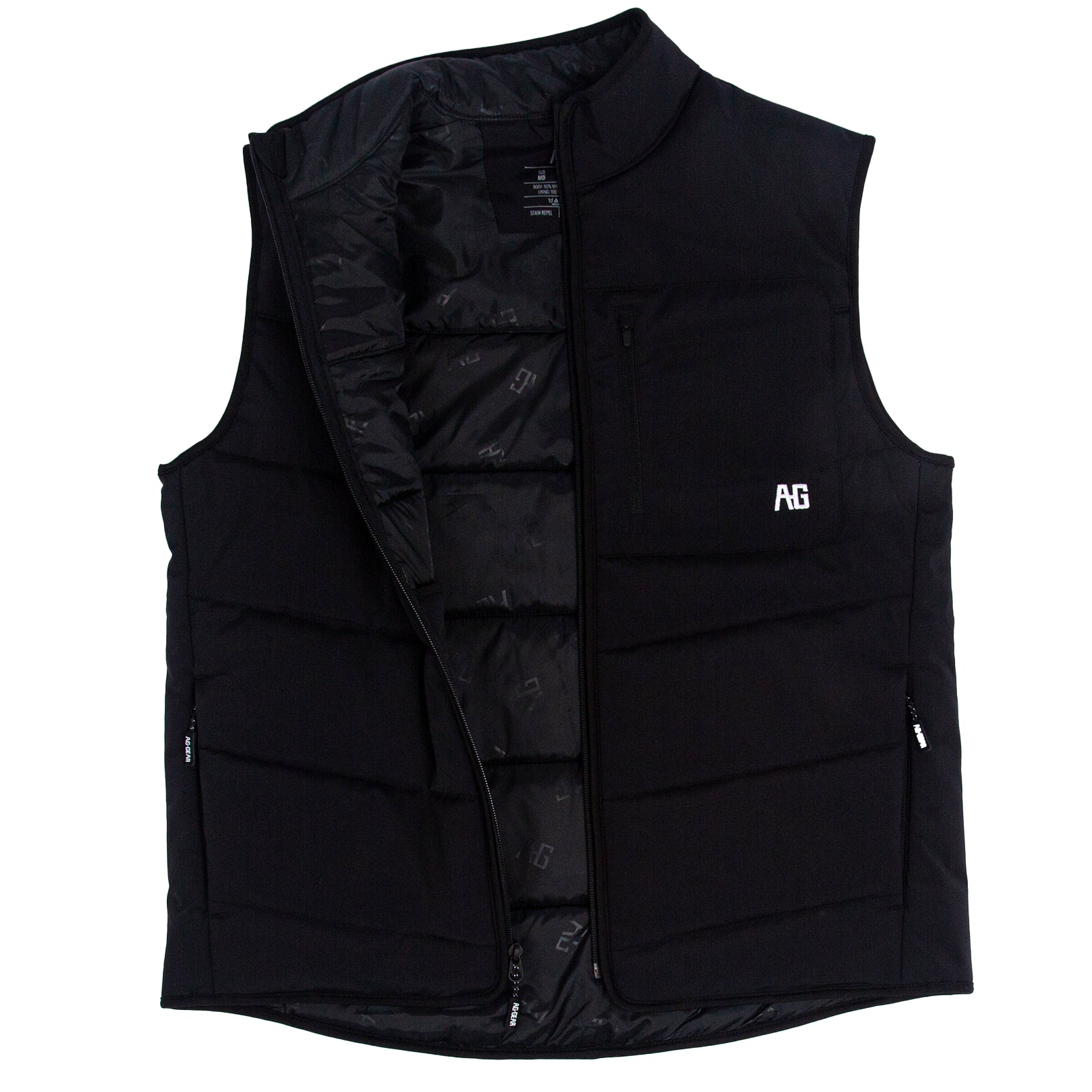 gear vest Insulated Puffy Vest, Farm Vest, Anti Microbial, Durable Ranch Vest, Black / 2X