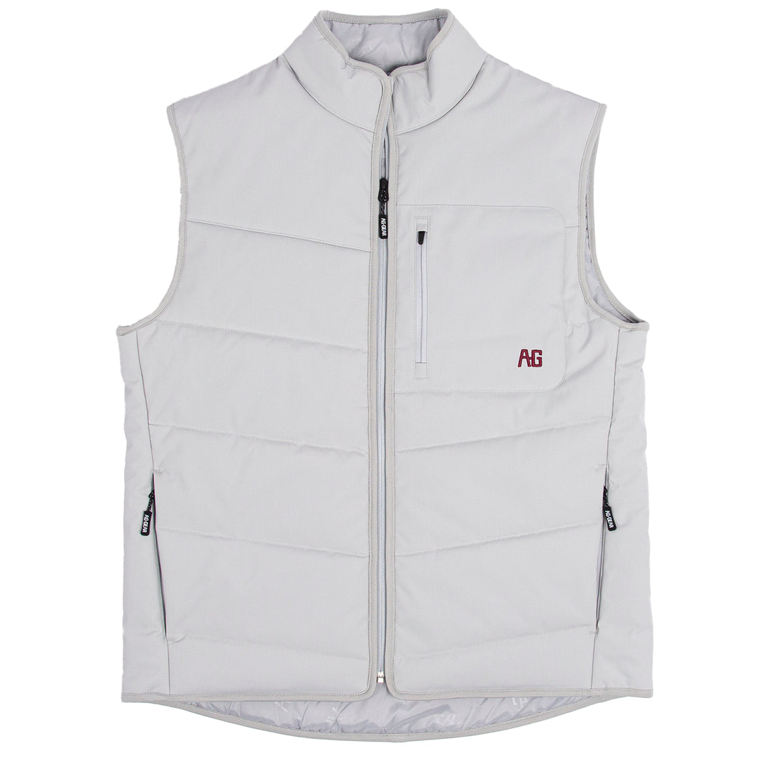 range vest insulated puffy vest farm vest ranch vest light grey