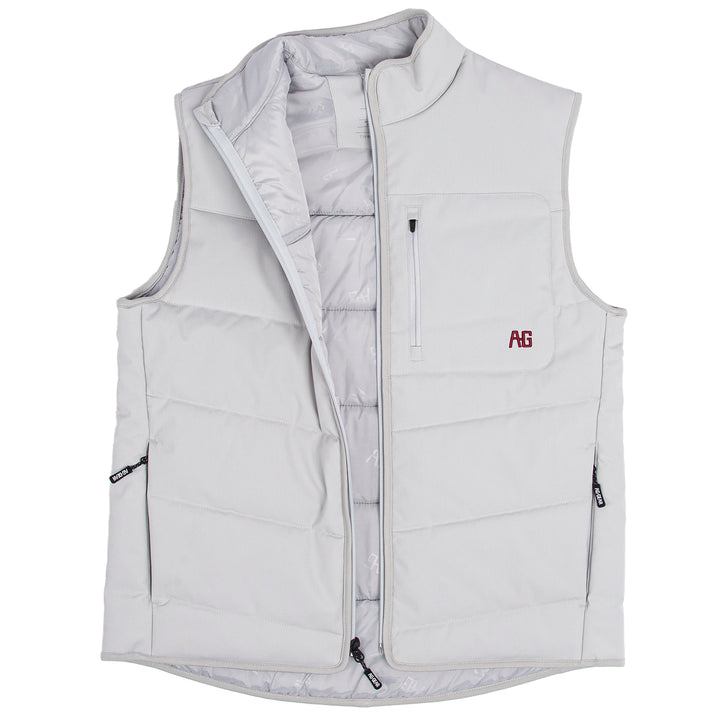 range vest insulated puffy vest farm vest ranch vest light grey