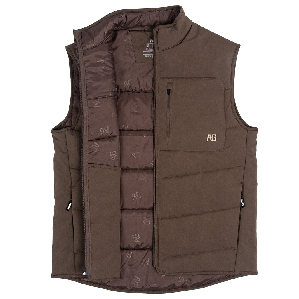 gear vest Insulated Puffy Vest, Farm Vest, Anti Microbial, Durable Ranch Vest, Black / 2X