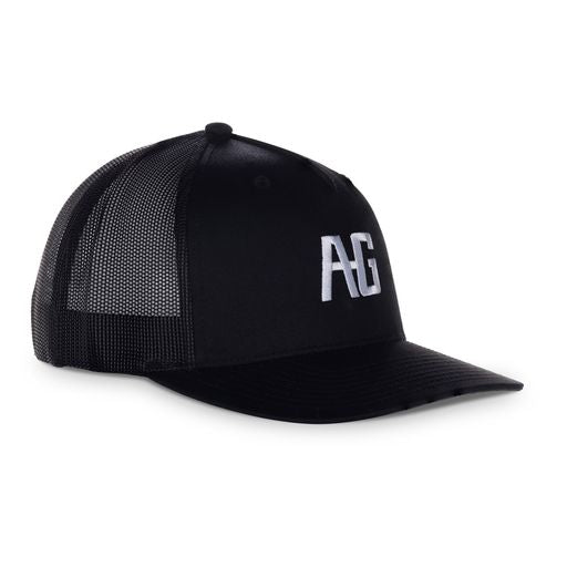 AG graphic on black trucker farm hat