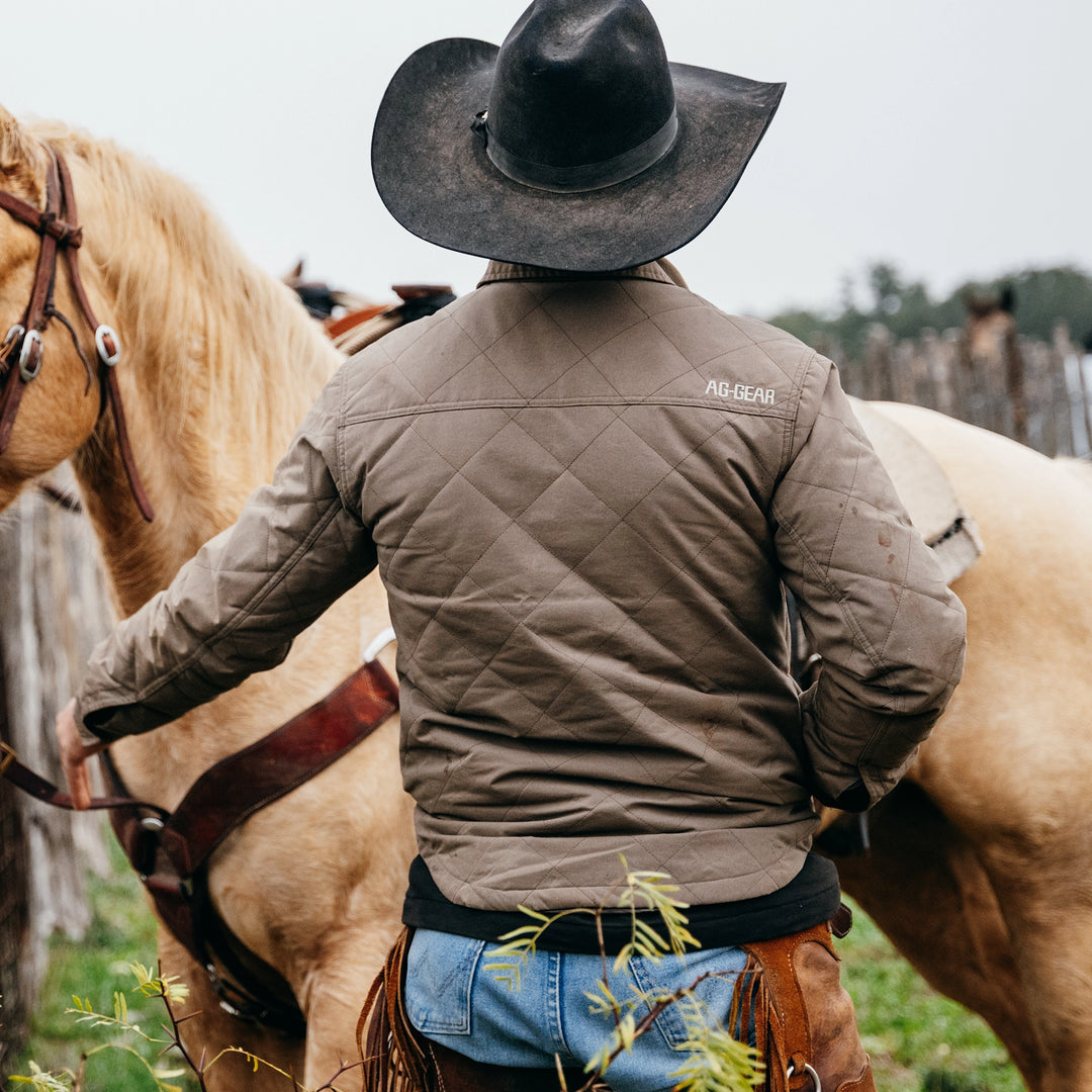 Dillinger waxed cotton field jacket farm jacket ranch jacket saddling horse