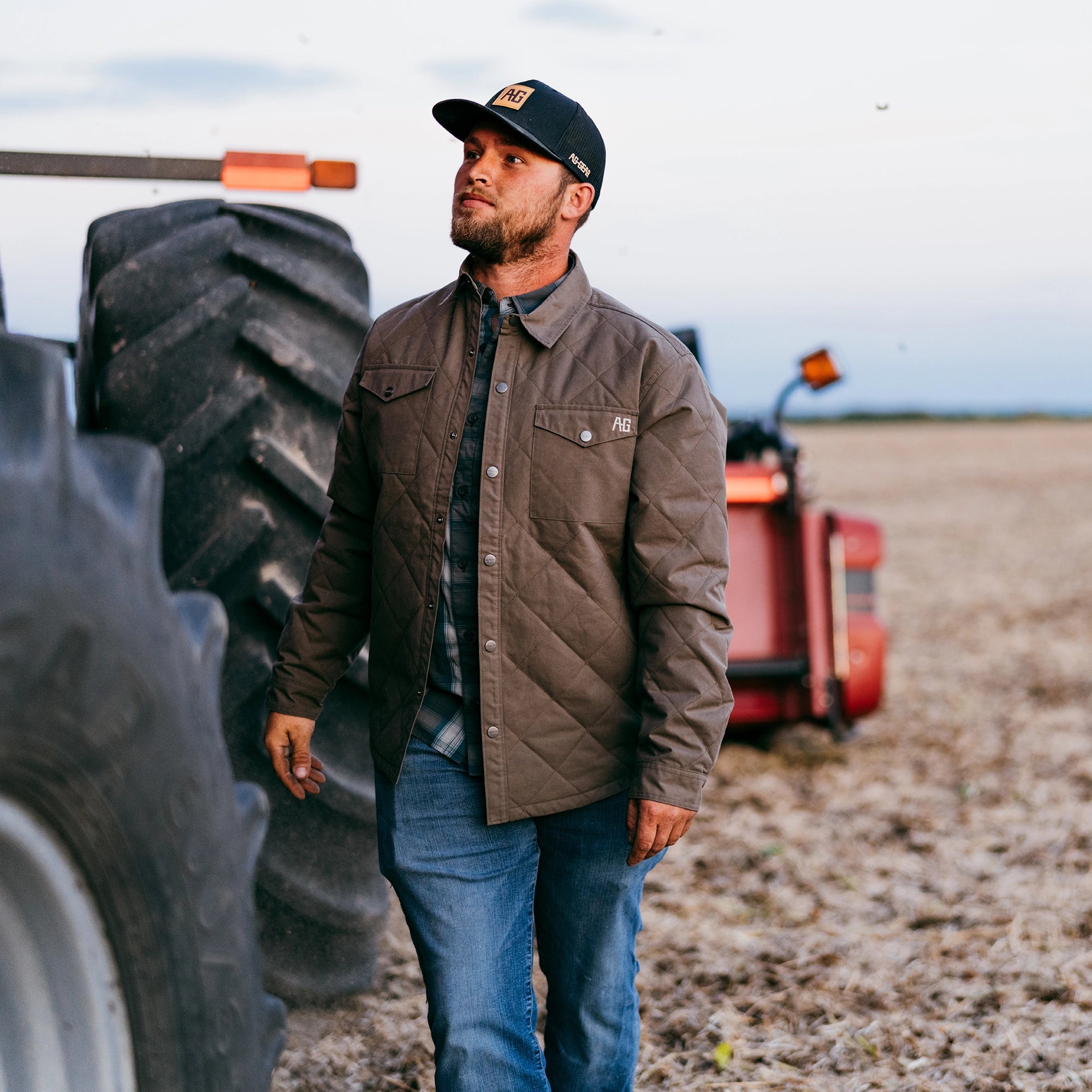Dillinger waxed cotton field jacket farm jacket ranch jacket corn field combine wheel