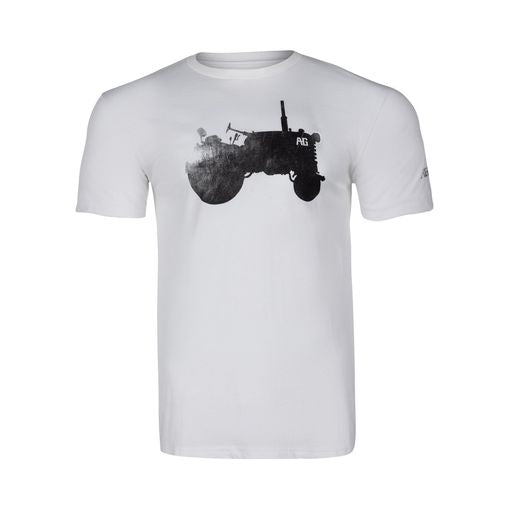 AG tractor graphic on white cotton teeshirt farm shirt 