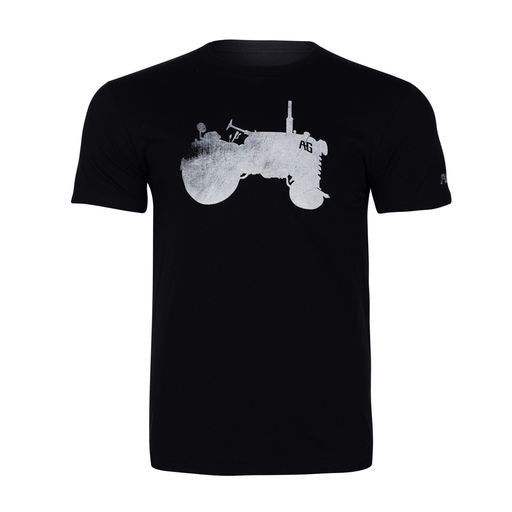 AG tractor graphic on black cotton teeshirt farm shirt 