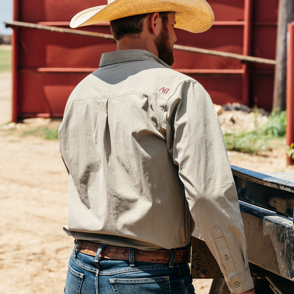 harvester cotton farm shirt ranch shirt work shirt khaki cowboy truck ranch