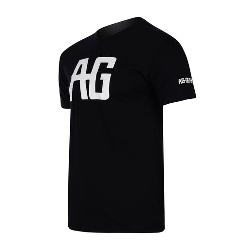 AG graphic on black cotton teeshirt farm shirt