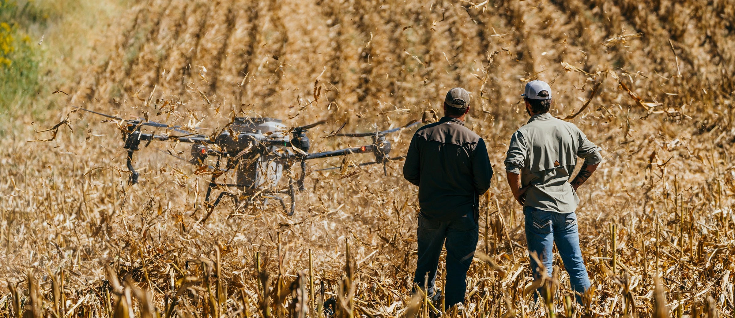farm drone corn field stockyard farm shirt