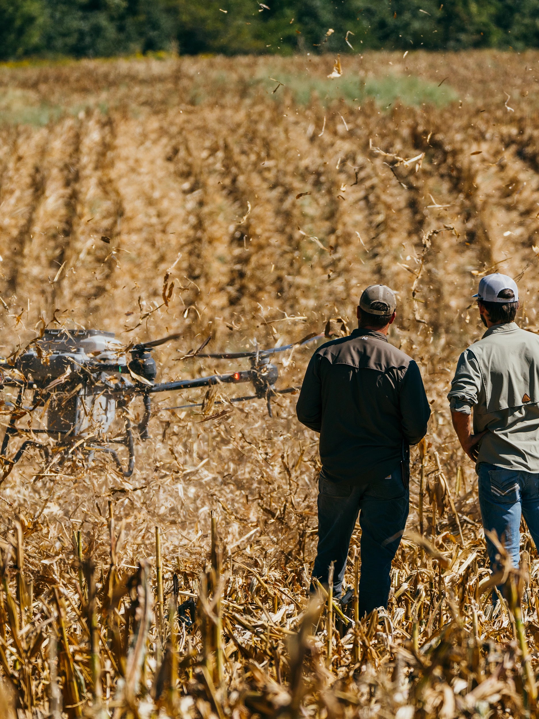 farm drone corn field stockyard farm shirt