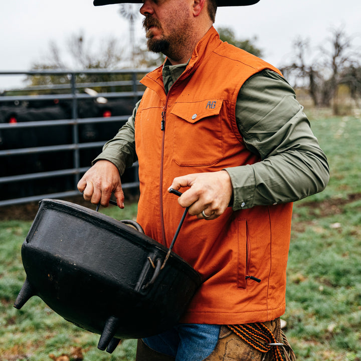 Winston vest farm vest ranch vest durable zip weatherproof brick cowboy cooking work