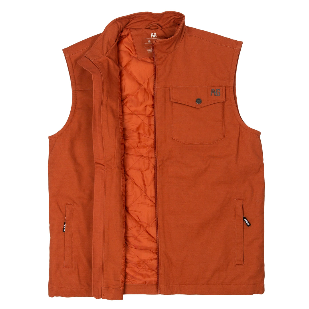 Winston vest farm vest ranch vest durable zip weatherproof brick