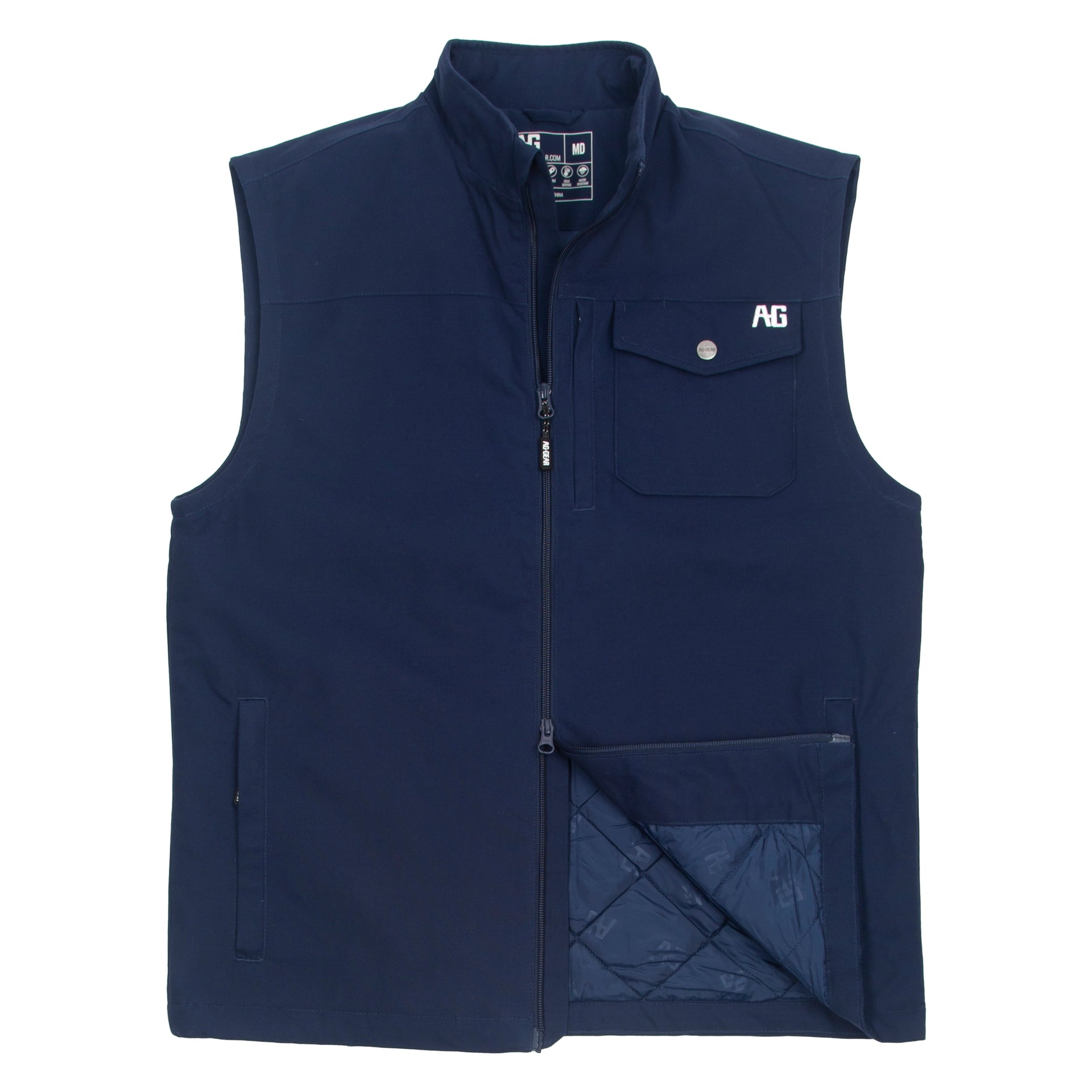 Full Zip Work Vest, Warm Farm Vest, Durable Ranch Vest, Tough and