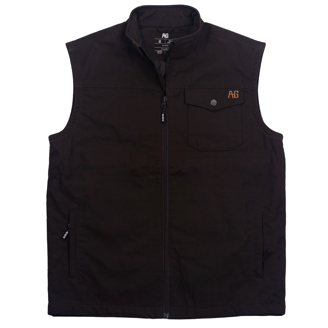 Winston vest farm vest ranch vest durable zip weatherproof espresso