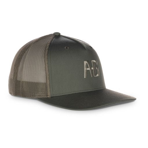 AG graphic on green trucker farm hat