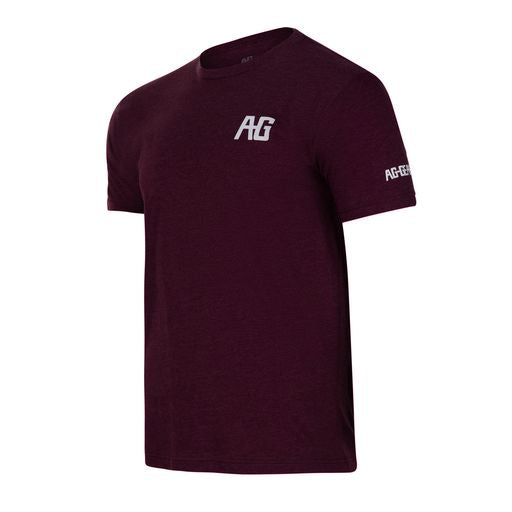 AG  graphic on maroon cotton teeshirt farm shirt