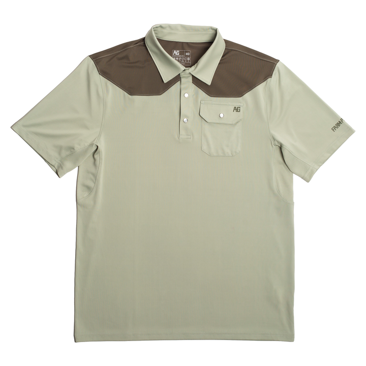 farmpro polo stockyard polo farm shirt sun shirt ranch shirt UPF30 green western