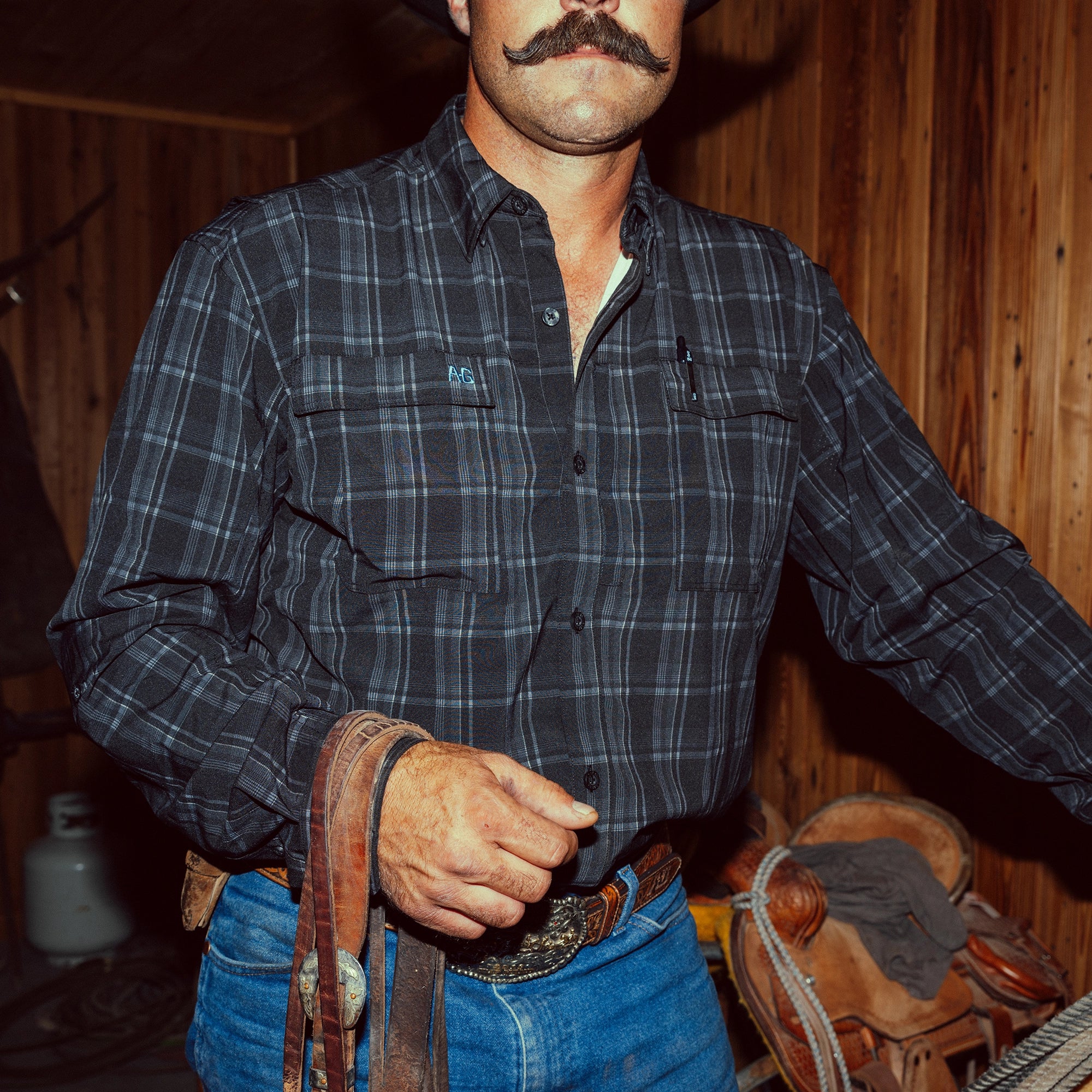 Haybaler Long Sleeve - Midnight Plaid