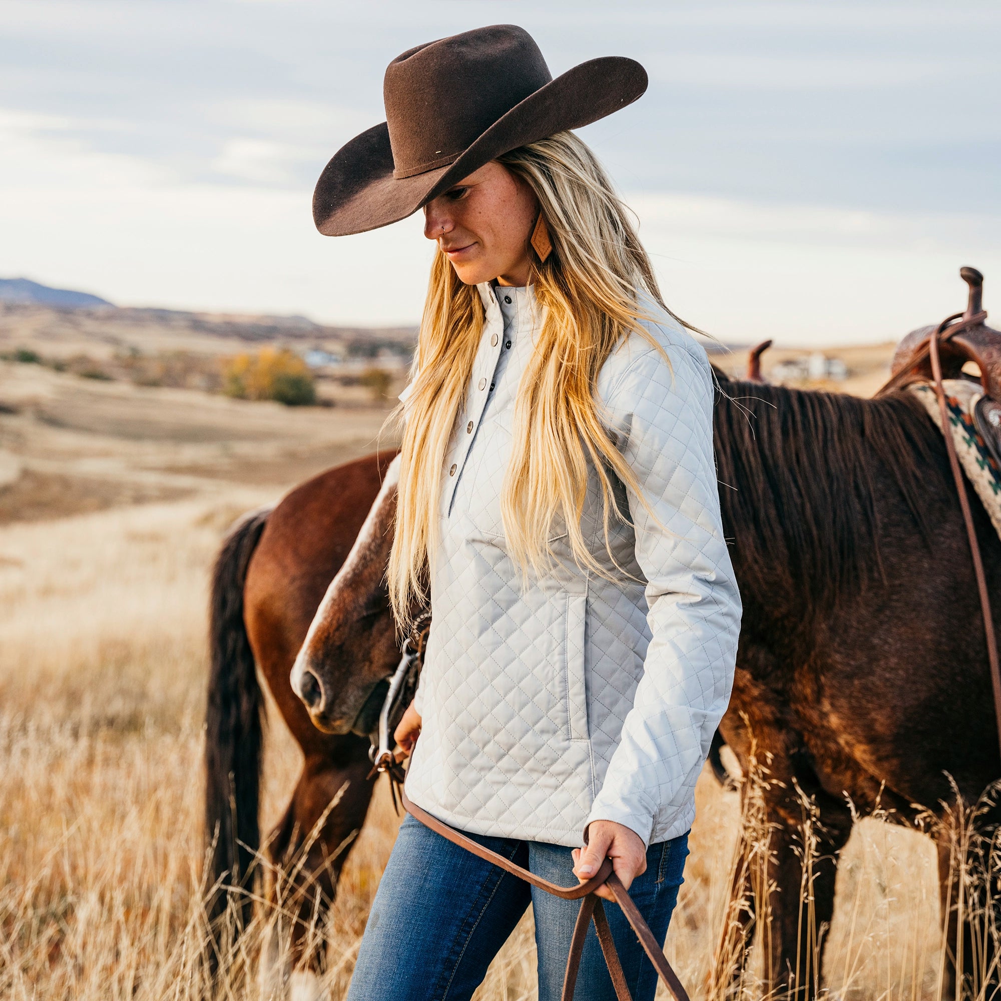 women's silo popover cowgirl horse ranch pulllover