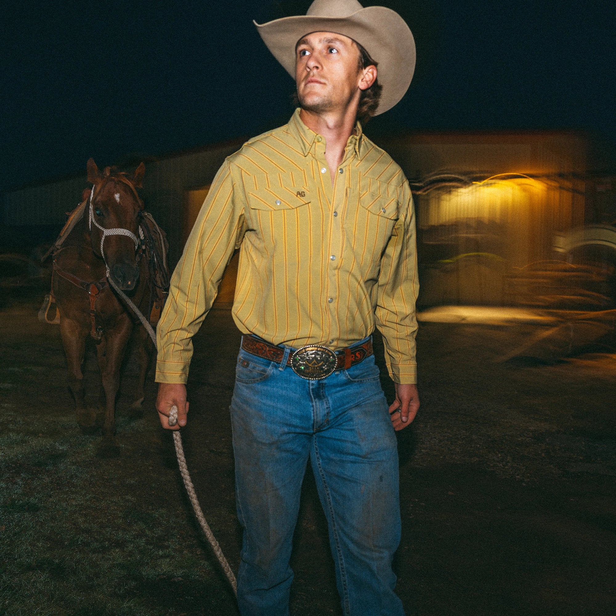 Stockyard Long Sleeve - Pin Stripe Cedar