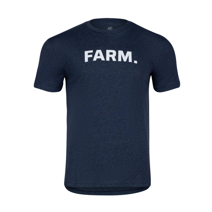 AG farm word graphic on navy cotton teeshirt farmshirt