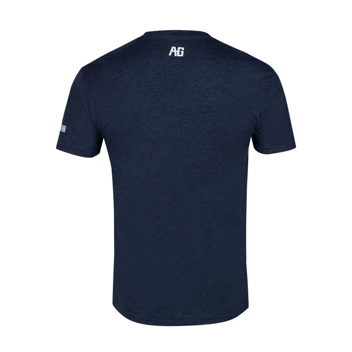 AG ranch word graphic on navy cotton teeshirt farmshirt