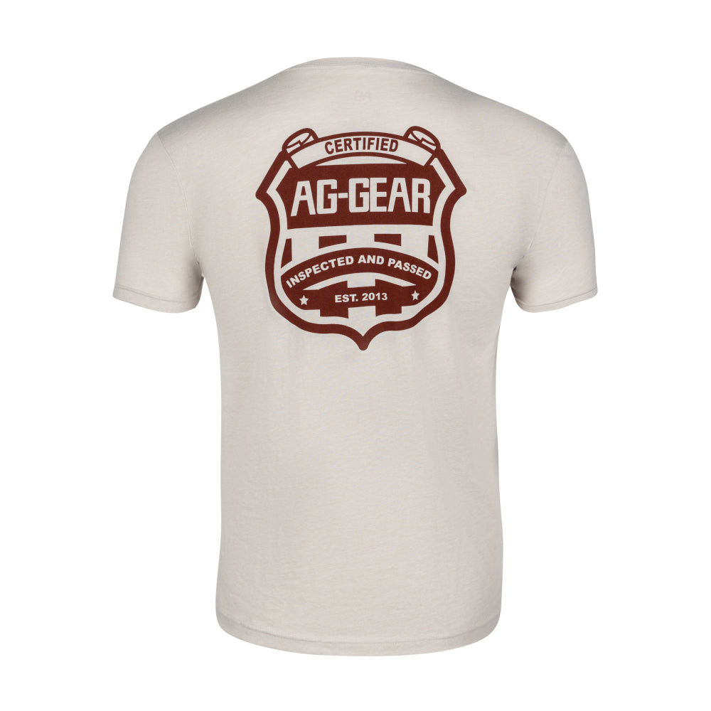 AG certified graphic on sand cotton teeshirt farm shirt 