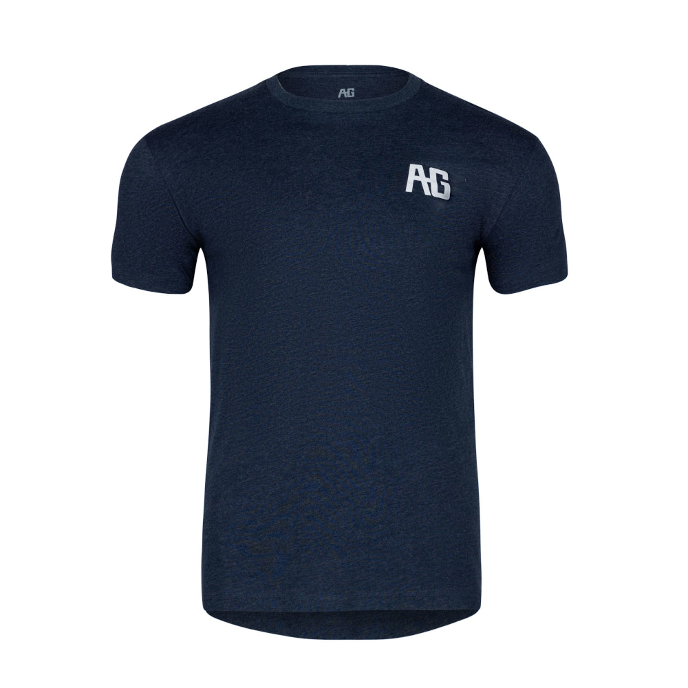 AG certified graphic on navy cotton teeshirt farm shirt 