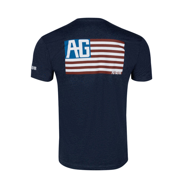 AG American flag graphic on navy cotton teeshirt farm shirt 